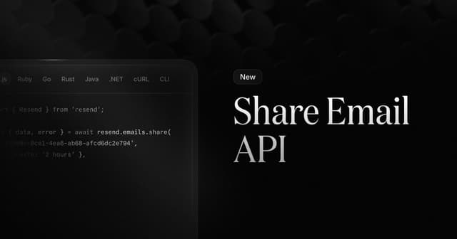 Share Email API Changelog