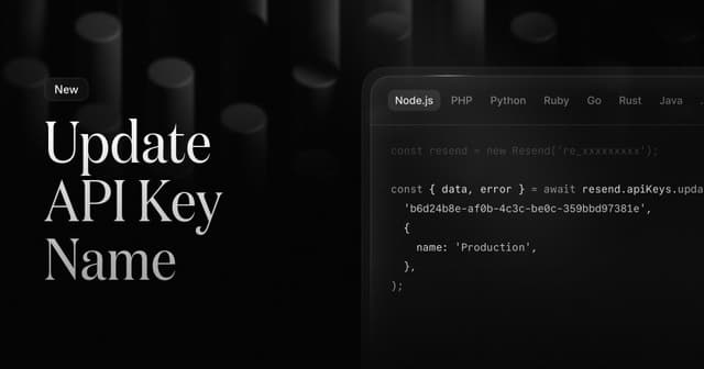 Update API Key Name Changelog